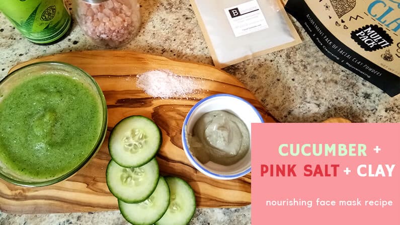 Cucumber Face Mask with Pink Salt and Clay
