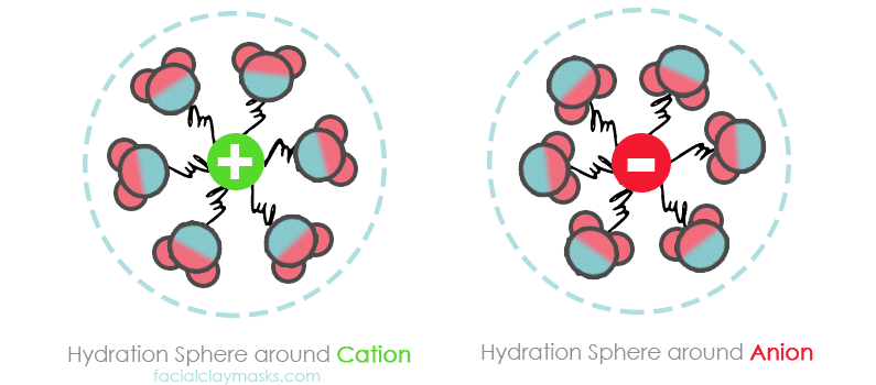Hydration Sphere around a Cation and Anion