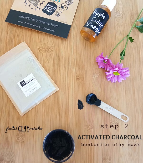 Activated Charcoal and Bentonite Clay Mask Instructions Step 2