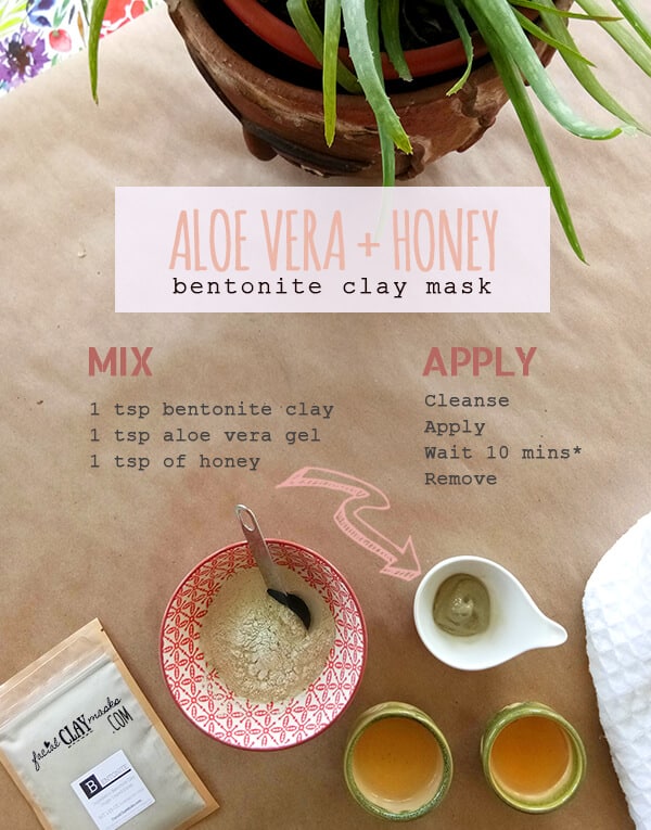 The BEST Aloe Vera Clay Mask Recipe with Honey + Bentonite 3