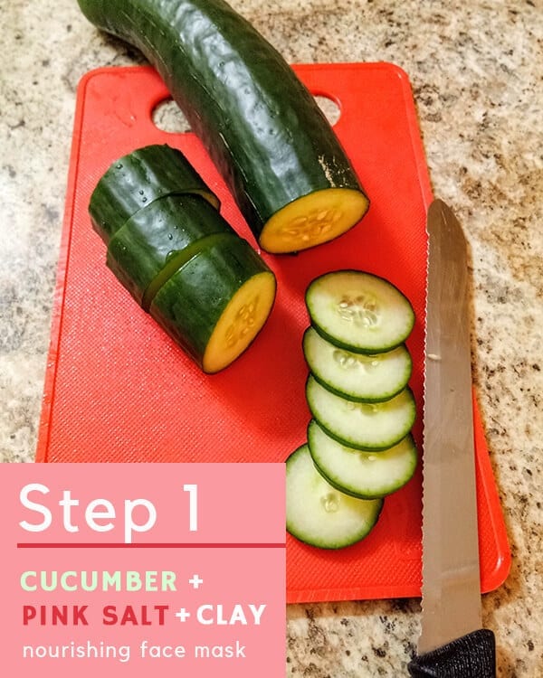 Cucumber Face Mask Recipe + Pink Salt + Clay 6