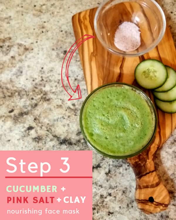 Cucumber Face Mask Recipe + Pink Salt + Clay 8