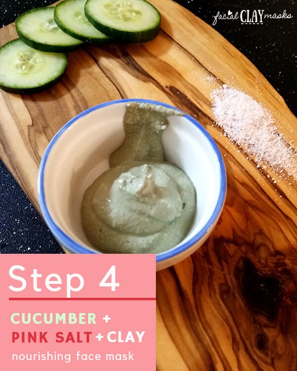 Cucumber Face Mask Recipe + Pink Salt + Clay 11