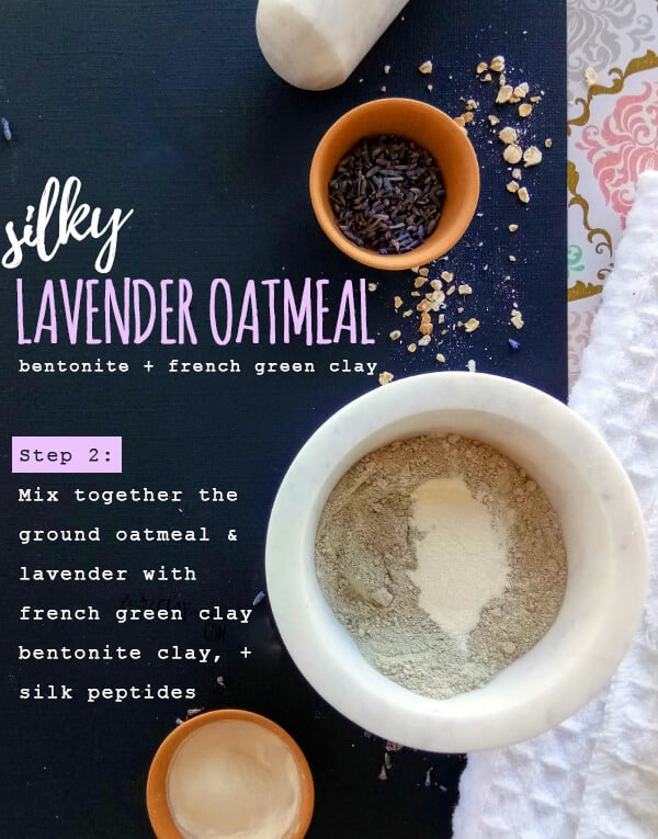 Dry Silky Lavender Oatmeal Clay Mask 4