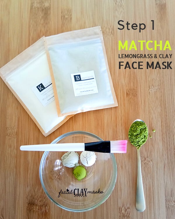 Matcha Clay Mask Recipe Step 1